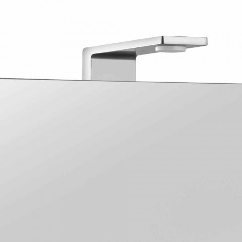 Espejo de diseño moderno con puerta de vidrio y estantes internos