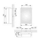 Espejo de almacenamiento moderno con estantes de cristal y luz LED - Bramo Viadurini