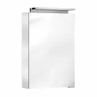 Espejo de almacenamiento moderno con estantes de cristal y luz LED - Bramo Viadurini