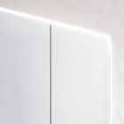 baño-espejo de pared con LED y 3 puertas, diseño moderno, Valter Viadurini