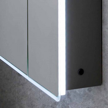 baño-espejo de pared con LED y 3 puertas, diseño moderno, Valter