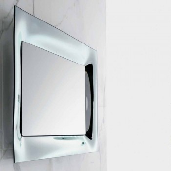 Baño marco de espejo de plata fundida de vidrio diseño moderno Arin