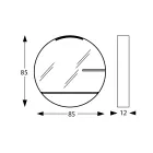 Espejo de baño de metal con 2 estantes de cristal Made in Italy - Einstein Viadurini