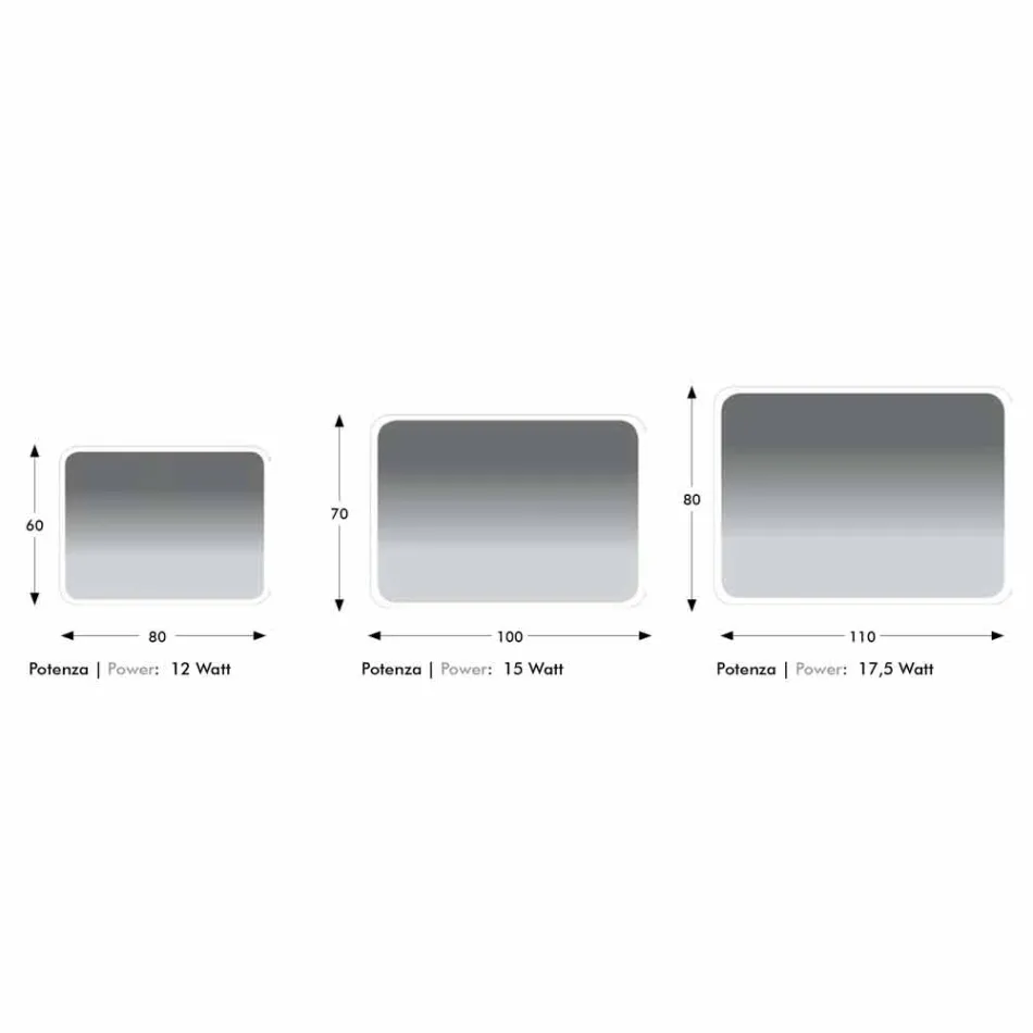 Espejo de baño redondo con retroiluminación LED Made in Italy - Pato Viadurini