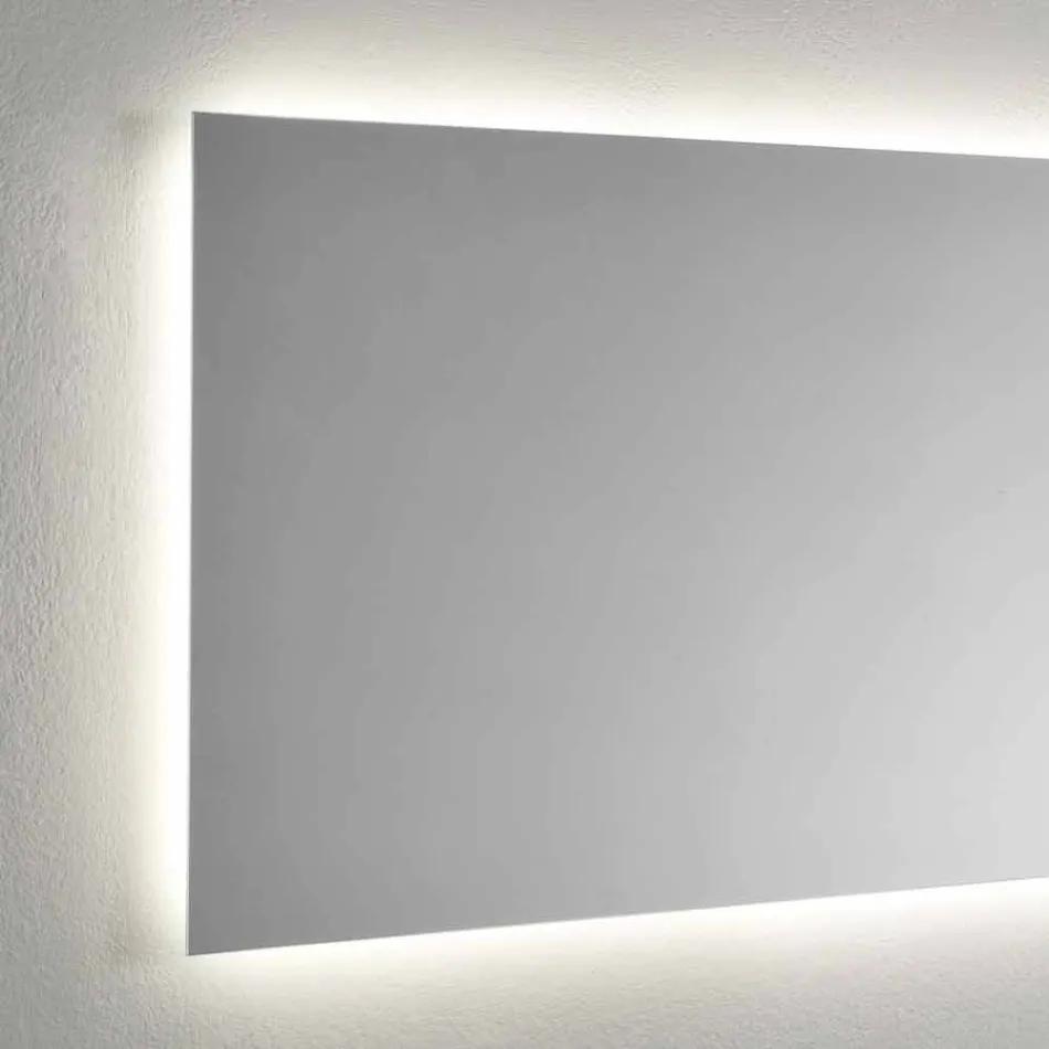 Espejo de pared con retroiluminación LED en 4 lados Made in Italy - Romio Viadurini