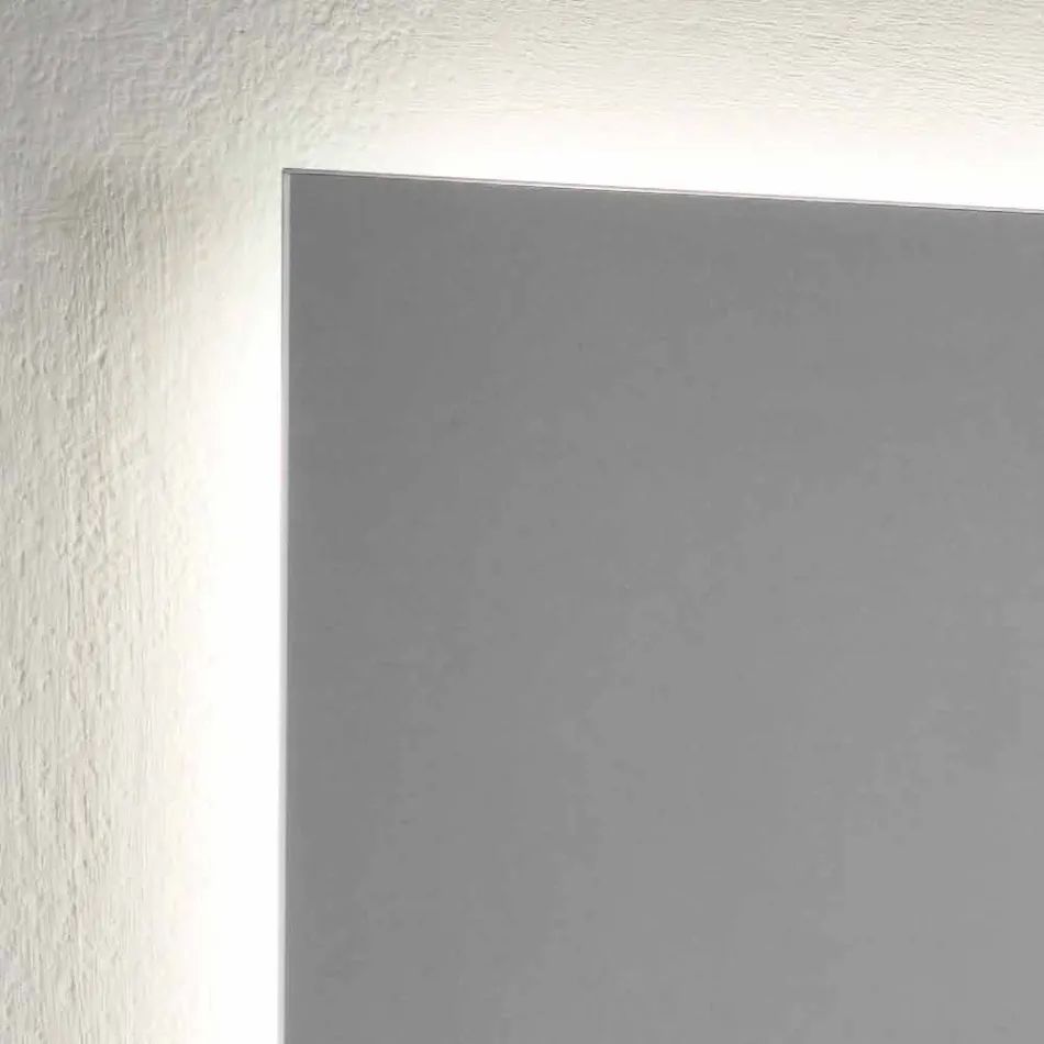 Espejo de pared con retroiluminación LED en 4 lados Made in Italy - Romio Viadurini