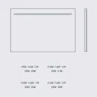 Espejo de pared moderno con luz LED y marco de acero Made in Italy - Yutta Viadurini