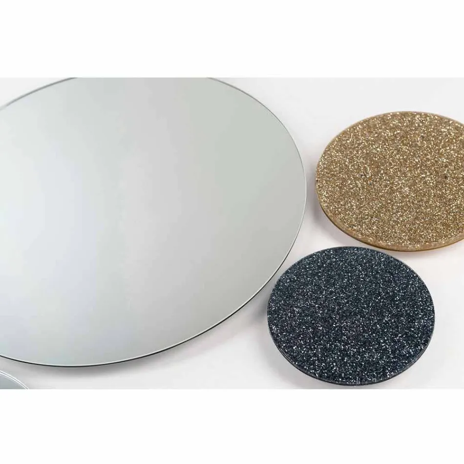 pared de diseño Espejo redondo modeno hecho en Italia ADDO Viadurini