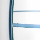 Espejo de pared con perchero de acero moderno Made in Italy - Chioccia Viadurini