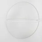 Espejo de pared con perchero de acero moderno Made in Italy - Chioccia Viadurini