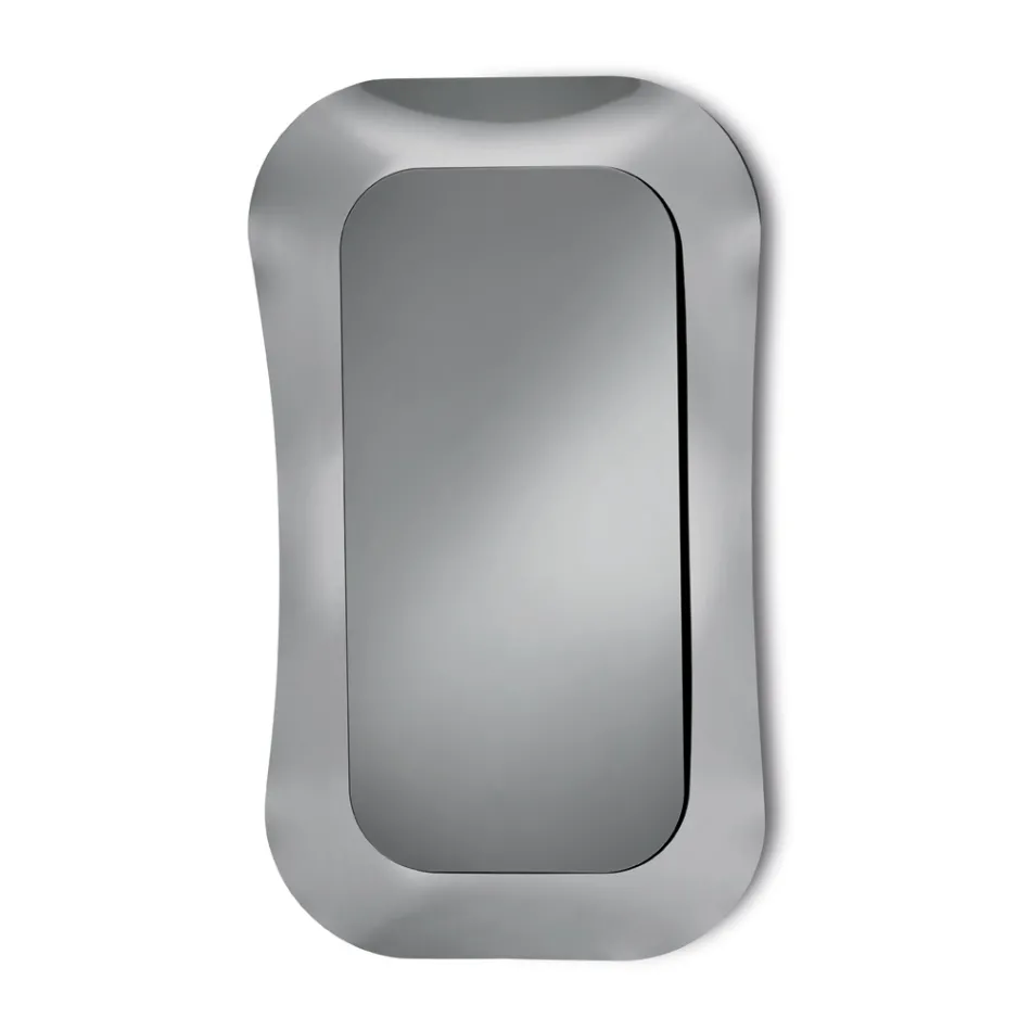 Espejo de pared con marco de cristal fusionado, fabricado en Italia - Adorado Viadurini