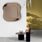 Espejo de pared con marco de cristal fusionado, fabricado en Italia - Adorado Viadurini