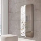 Espejo de pared con inserto de madera o cerámica Made in Italy - Montecarlo Viadurini