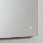 Espejo de pared con luz integrada en acero inoxidable Made in Italy - Tuccio Viadurini