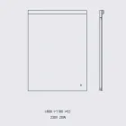 Espejo de pared con luz integrada en acero inoxidable Made in Italy - Tuccio Viadurini