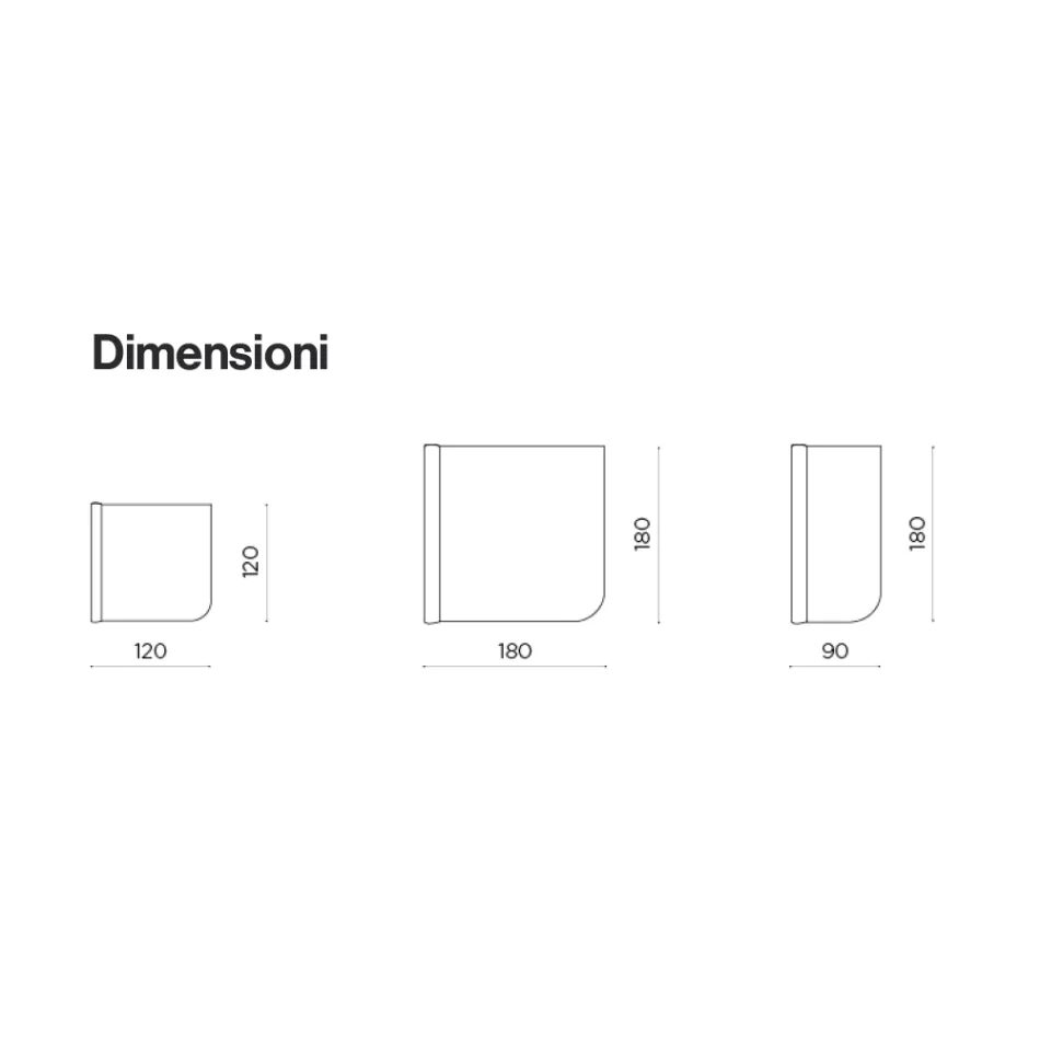 Espejo de pared Beniamina con lateral ondulado, fabricado en Italia. Viadurini