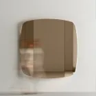 Espejo de pared con estructura en madera pintada de negro Made in Italy - Arya Viadurini