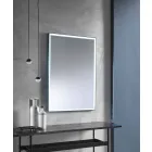 Espejo de pared con marco de aluminio y luz LED Made in Italy - Chik Viadurini