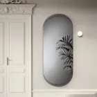 Espejo de pared Ecla con forma alargada y esquinas redondeadas. Fabricado en Italia. Viadurini