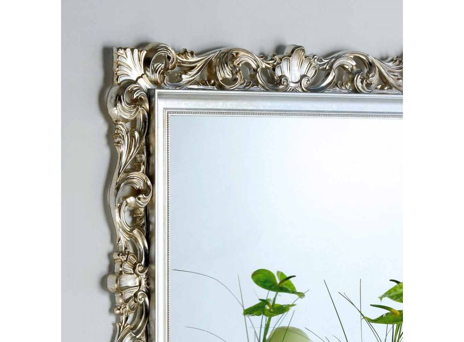 espejo de pared de diseño con marco decorado Marsy, 98x98 cm Viadurini