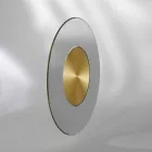 espejo de pared de diseño con soporte de MDF Malva Viadurini