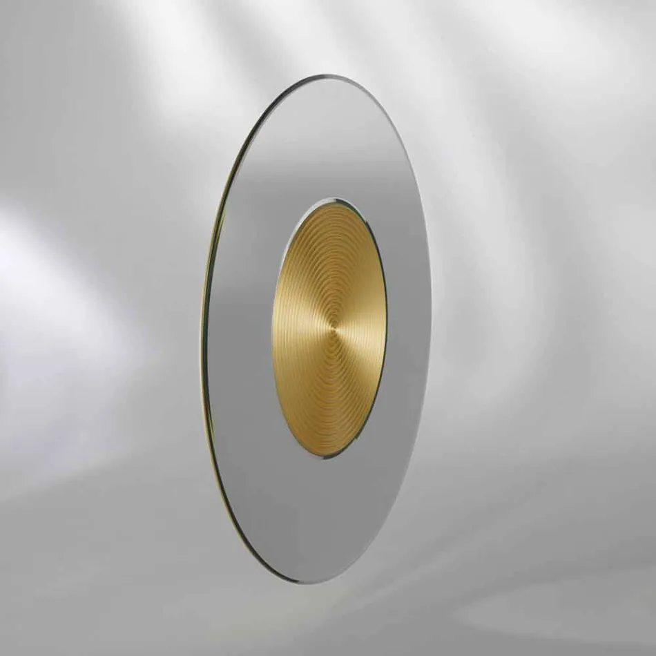 espejo de pared de diseño con soporte de MDF Malva Viadurini