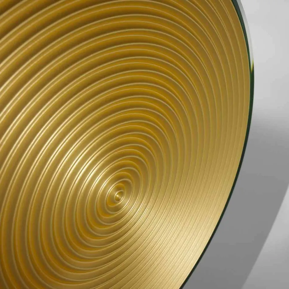 espejo de pared de diseño con soporte de MDF Malva Viadurini