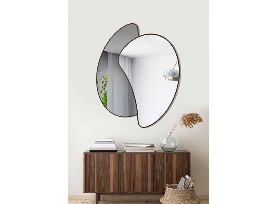 Espejo de pared de diseño grande con acabado de color moderno - Mantra Viadurini