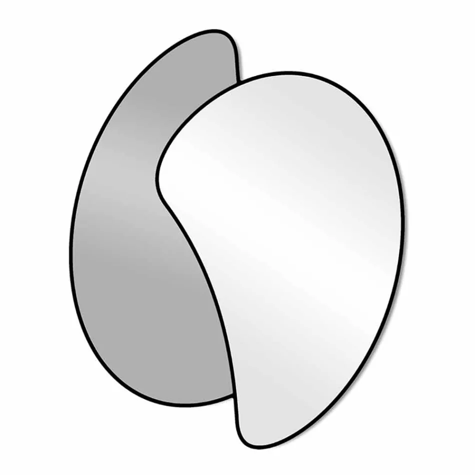 Espejo de pared de diseño grande con acabado de color moderno - Mantra Viadurini