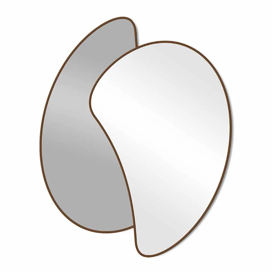 Espejo de pared de diseño grande con acabado de color moderno - Mantra Viadurini