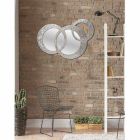 Espejo de pared de diseño en pan de plata hecho en Italia Cortina Viadurini