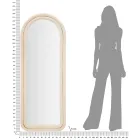 Espejo de pared de MDF revestido de terciopelo con tapa arqueada - Jessica Viadurini