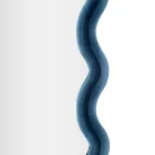 Espejo de pared en MDF revestido en terciopelo con líneas onduladas - Sheldon Viadurini