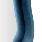 Espejo de pared en MDF revestido en terciopelo con líneas onduladas - Sheldon Viadurini