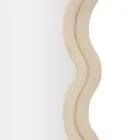 Espejo de pared en MDF revestido en terciopelo con líneas onduladas - Sheldon Viadurini