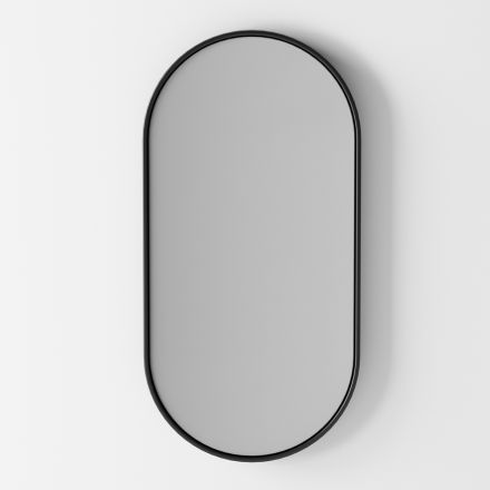 Espejo de pared ovalado retroiluminado Made in Italy - Riflessi Viadurini