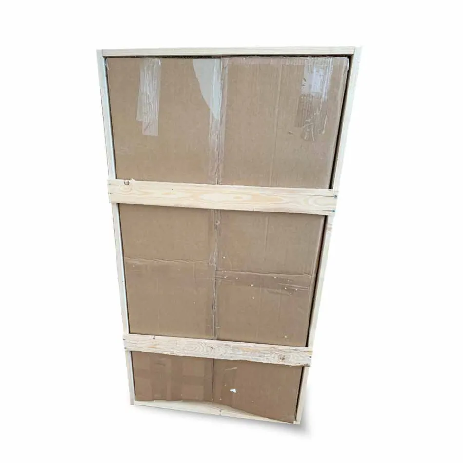 Espejo de pared cuadrado con LED en vidrio satinado Made in Italy - Mirro Viadurini