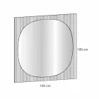 Espejo de pared cuadrado moderno color ahumado Hecho en Italia - Bandolero Viadurini