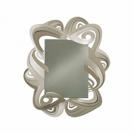 Espejo de pared rectangular moderno de hierro hecho en Italia - Penny Viadurini