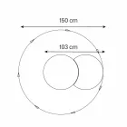 Espejo de pared redondo con satélite que gira 360 ° Hecho en Italia - Shaki Viadurini
