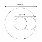 Espejo de pared redondo con satélite que gira 360 ° Hecho en Italia - Shaki Viadurini