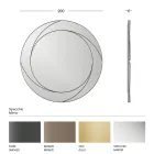 Espejo de pared redondo con estructura de madera Made in Italy - Navona Viadurini