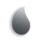 Espejo de pared Aurelia con forma de gota, fabricado en Italia. Viadurini