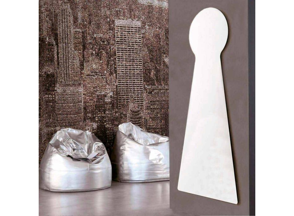 Espejo de pared en forma con panel de melamina Made in Italy - Bromo Viadurini