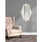 Espejo de pared vintage de madera marrón con marco - Giangio Viadurini