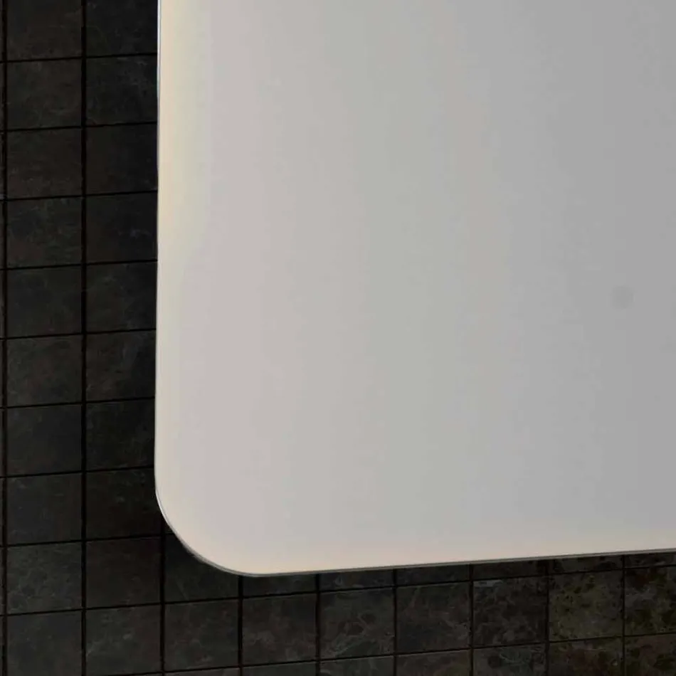 Espejo de aumento de diseño moderno, iluminación LED, Maren Viadurini