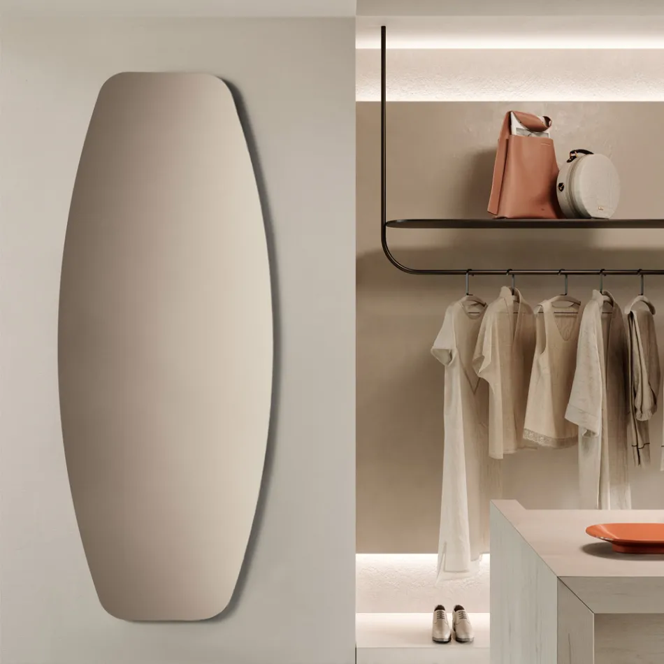 Espejo alargado en tres colores diferentes. Fabricado en Italia - Silea Viadurini