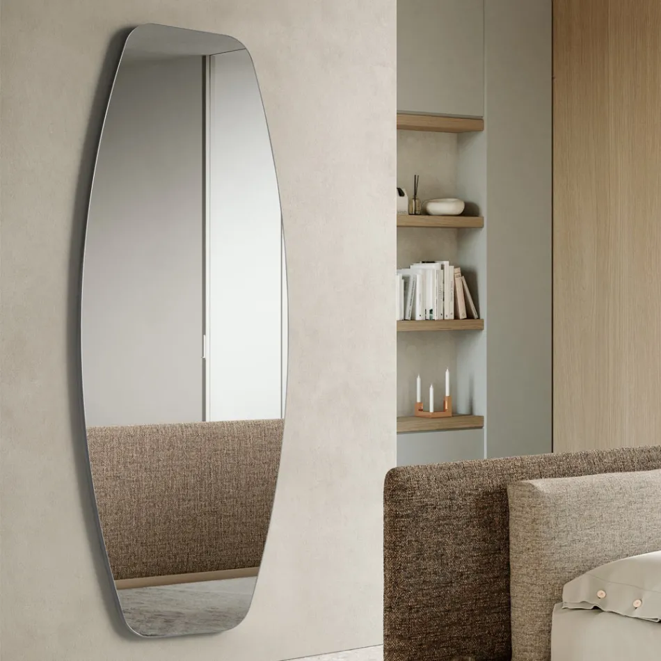 Espejo alargado en tres colores diferentes. Fabricado en Italia - Silea Viadurini