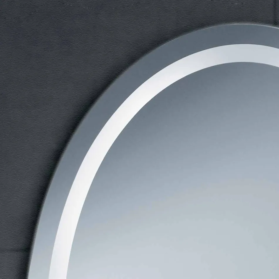 Espejo de diseño moderno con bañera de iluminación LED pura Viadurini