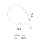 Espejo de forma irregular con retroiluminación fabricado en Italia - Ride Viadurini